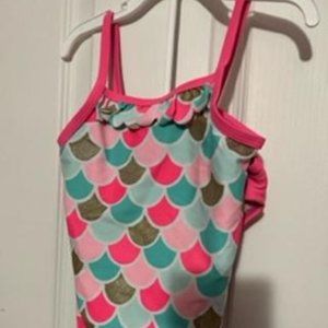 Carter's Girl Two Piece Swimsuit, Mermaid design Size 6/6X